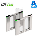 ZKTECO SBTL8000, Barrera peatonal tipo swing bidireccional aleta de acrílico, acero inoxidable. - ARTEUS