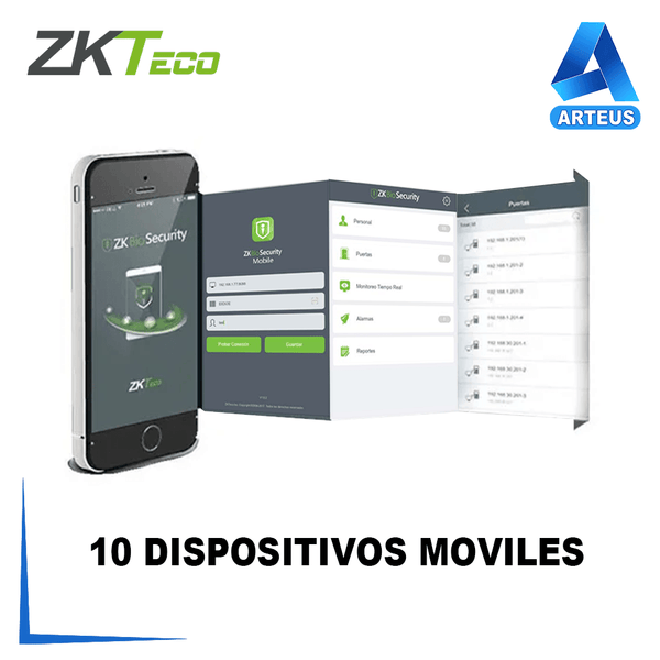 ZKTECO ZKBS-APP-P10, App zkbiosecurity | 10 dispositivos - ARTEUS