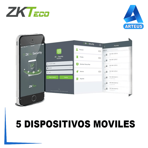 ZKTECO ZKBS-APP-P5, Licencia app biosecurity para 5 dispositivos - ARTEUS